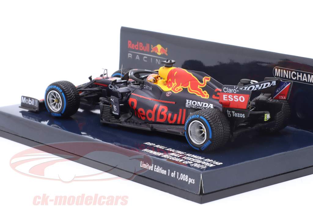 M. Verstappen Red Bull Racing RB16B #33 vinder Spa formel 1 Verdensmester 2021 1:43 Minichamps