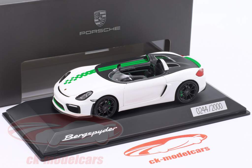 Porsche Boxster Bergspyder 白色的 / 绿色的 / 黑色的 1:43 Spark