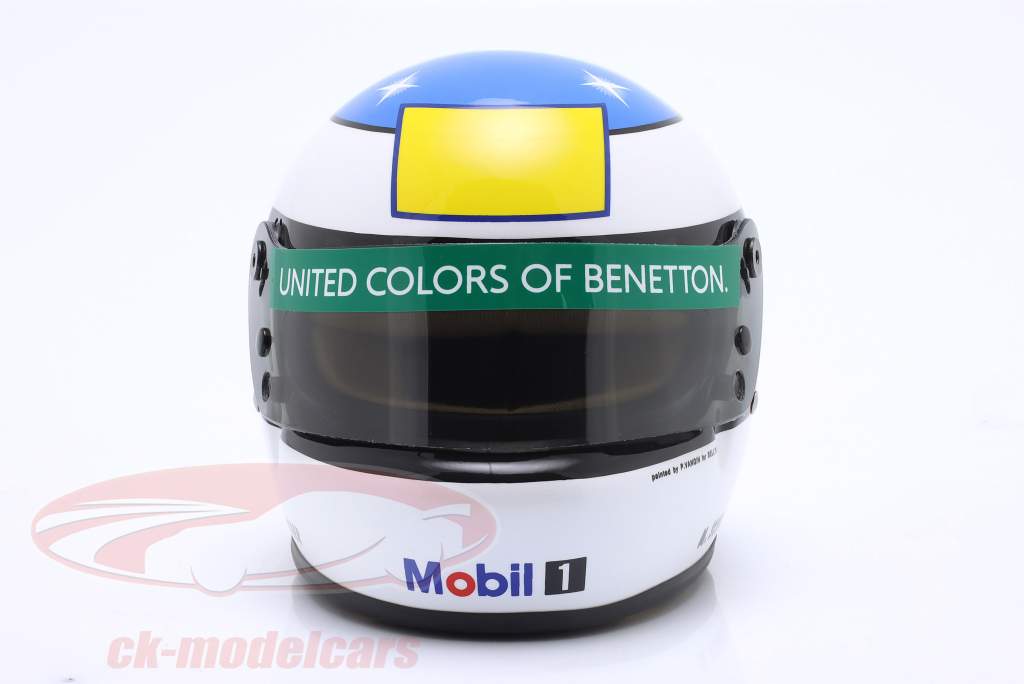 Michael Schumacher Benetton #19 1 Vinde Belgien GP formel 1 1992 hjelm 1:2 Bell