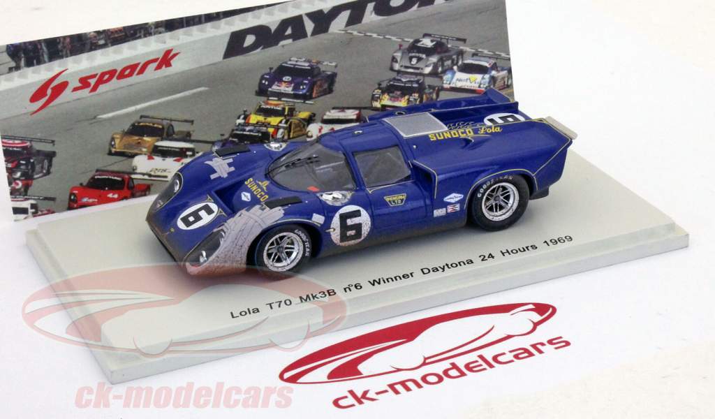 Spark 1:43 ローラT70 MK3B＃6勝者24デイトナ1969ドノヒュー