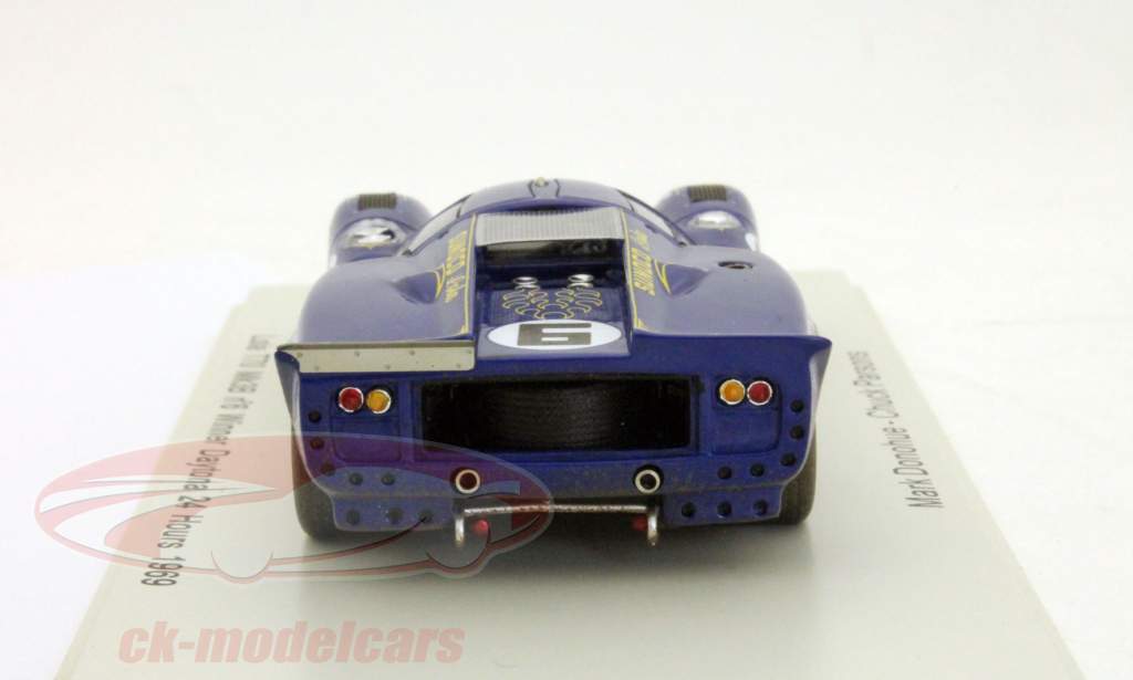 萝拉T70 MK3B＃6获胜24小时Daytona 1969年的多诺霍，帕森斯1:43星火