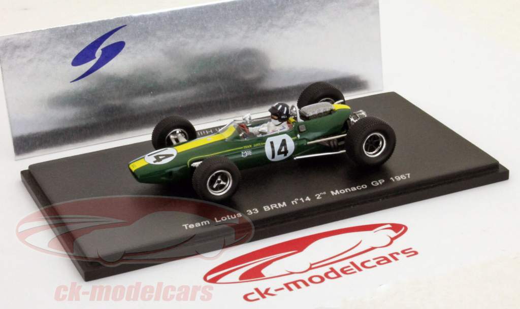 グラハム·ヒルロータス33 BRM＃14モナコGP 1967 2位1:43スパーク