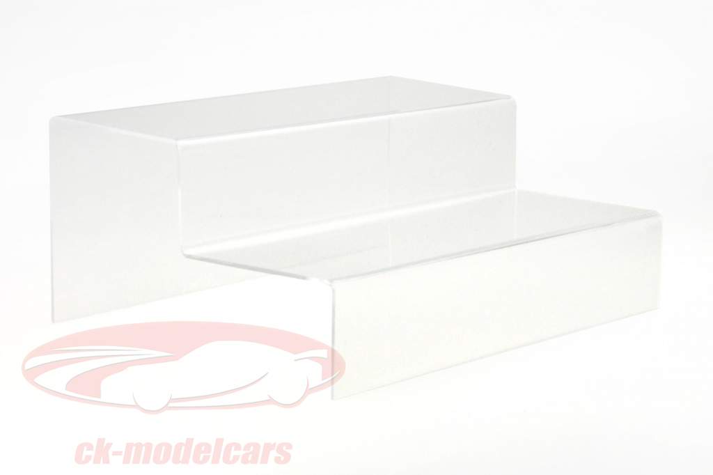透明模型车展示台阶 - 2 阶梯用于车模比例 1:43 SAFE