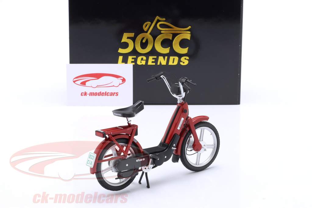 Vespa Piaggio Ciao красный металлический 1:10 50CC Legends