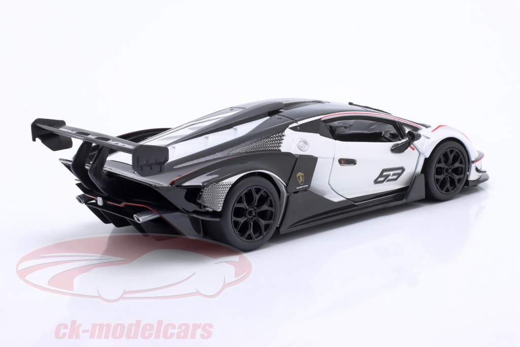 Lamborghini Essenza SCV12 Año de construcción 2021 blanco metálico / negro 1:24 Bburago