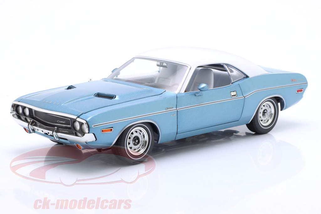 Dodge Challenger Western Sport Special 1970 Azul claro / blanco 1:18 Greenlight