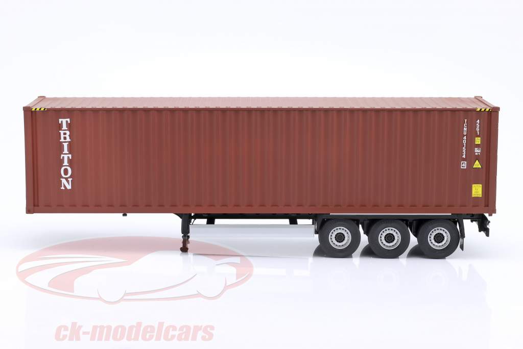 集装箱拖车 40Ft. 深红 1:24 Solido