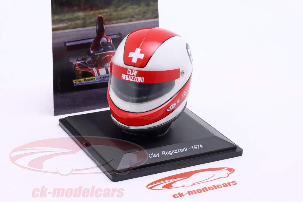 Clay Regazzoni #11 Scuderia Ferrari 312B3 formule 1 1974 casque 1:5 Spark Editions