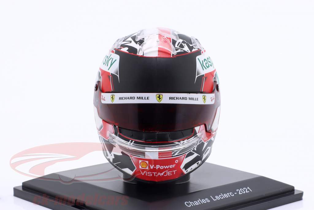 Charles Leclerc #16 Scuderia Ferrari SF21 Fórmula 1 2021 capacete 1:5 Spark Editions