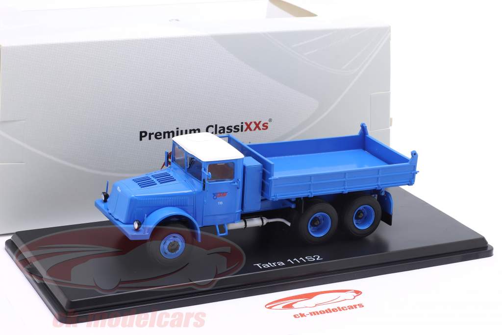 Tatra 111 S2 skraldevogn Byggeår 1961 blå 1:43 Premium ClassiXXs