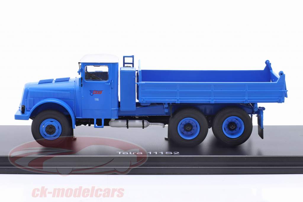Tatra 111 S2 skraldevogn Byggeår 1961 blå 1:43 Premium ClassiXXs