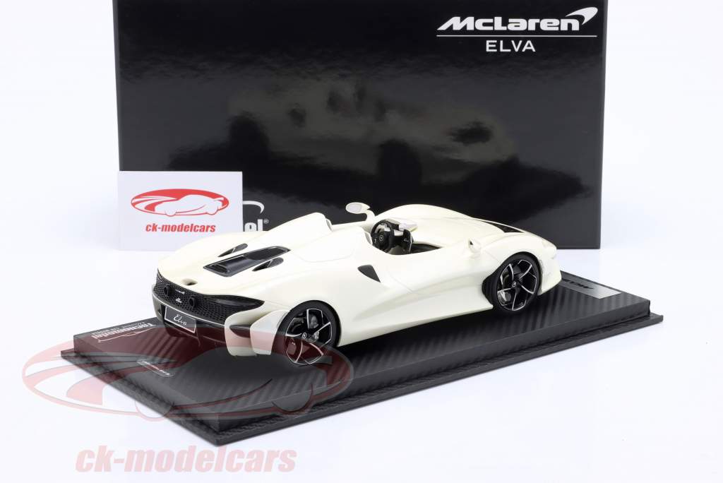 McLaren Elva Année de construction 2020 perle blanc 1:18 Tecnomodel