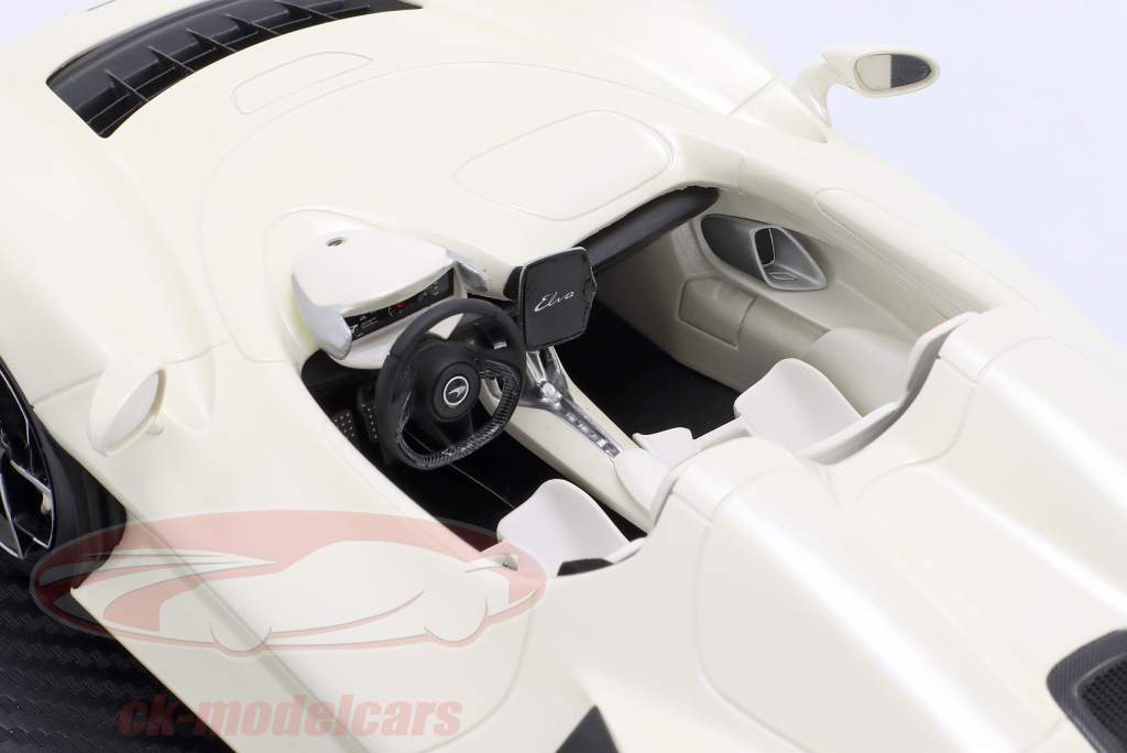 McLaren Elva Byggeår 2020 perle hvid 1:18 Tecnomodel