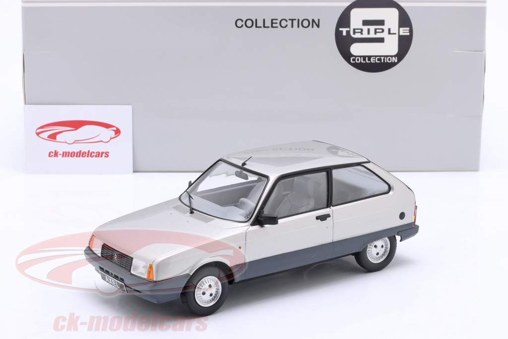 Citroen Axel 12 TRS year 1990 silver grey 1:18 Triple9