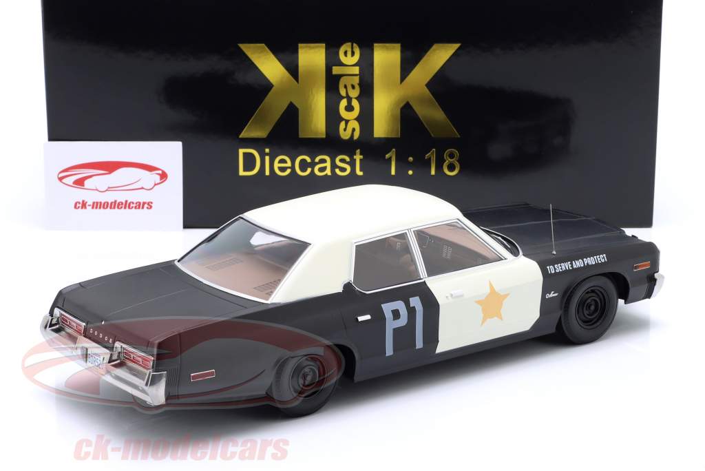 Dodge Monaco Bluesmobile look-a-like 1974 nero / bianco 1:18 KK-Scale
