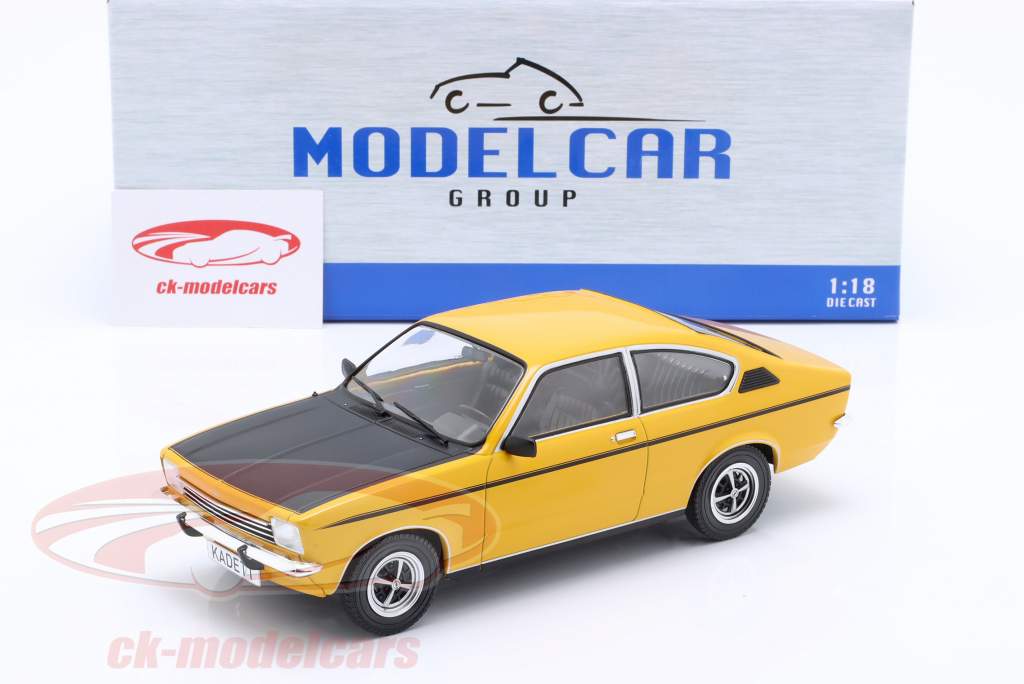 Opel Kadett C Coupe SR Year 1975 dark yellow / black 1:18 ModelCar Group