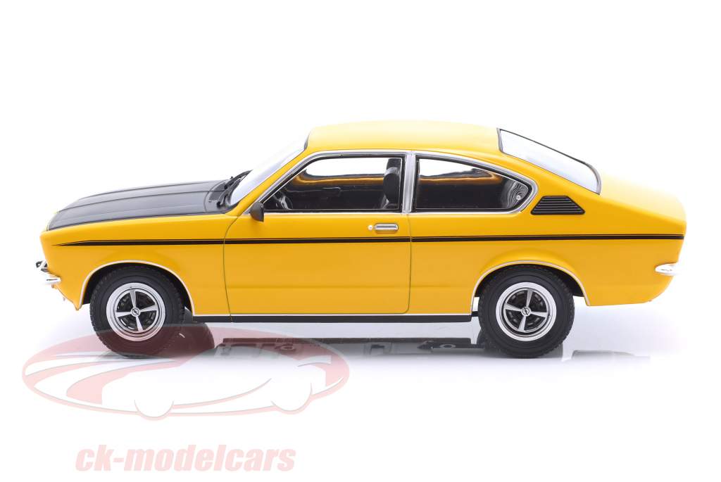 Opel Kadett C Coupe SR Année de construction 1975 jaune foncé / noir 1:18 ModelCar Group