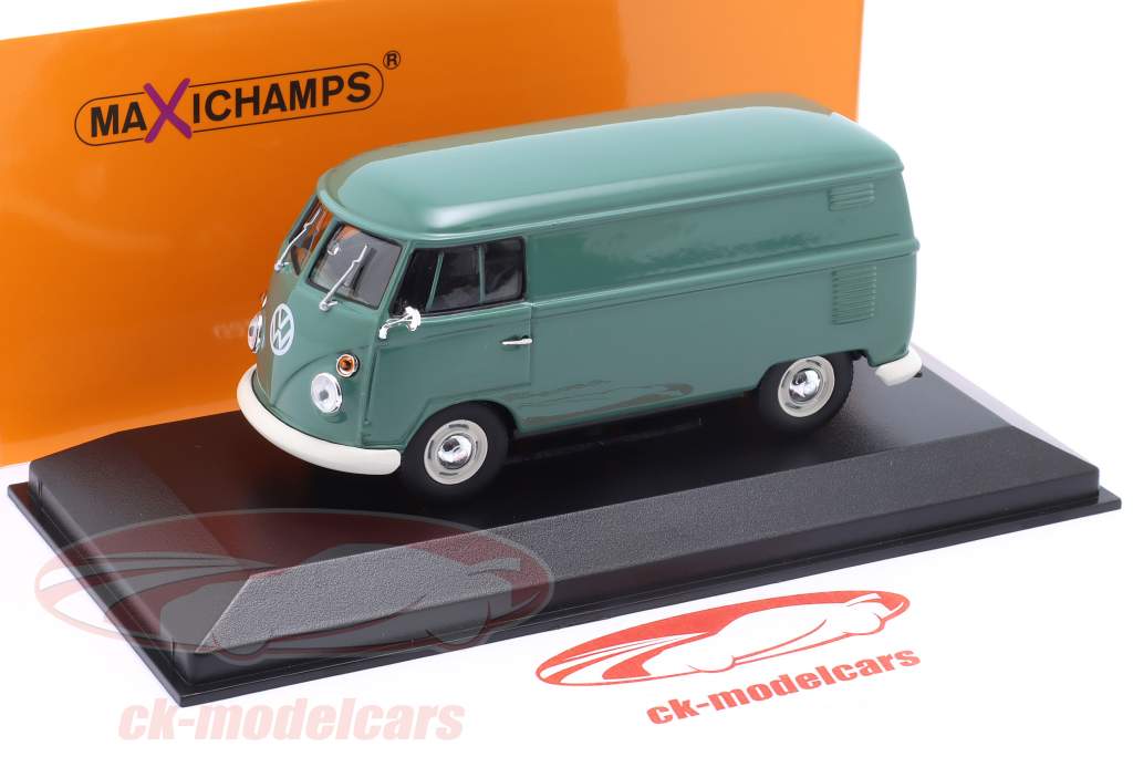 Volkswagen VW T1 fourgon Année de construction 1963 vert foncé 1:43 Minichamps
