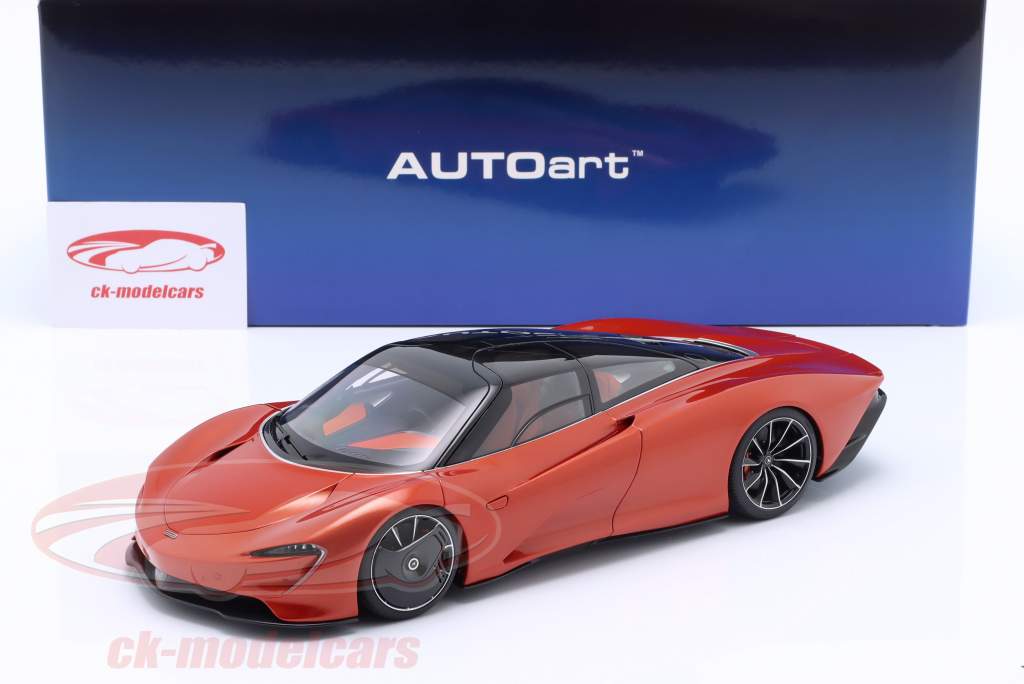 McLaren Speedtail Année de construction 2020 volcan orange 1:18 AUTOart