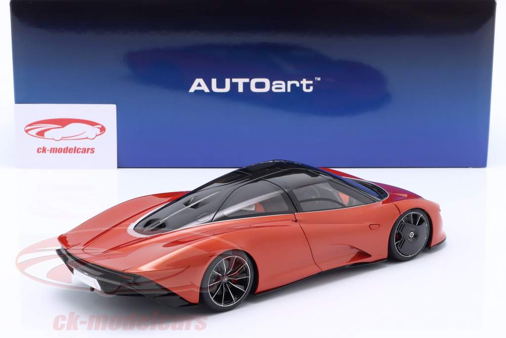 McLaren Speedtail Année de construction 2020 volcan orange 1:18 AUTOart