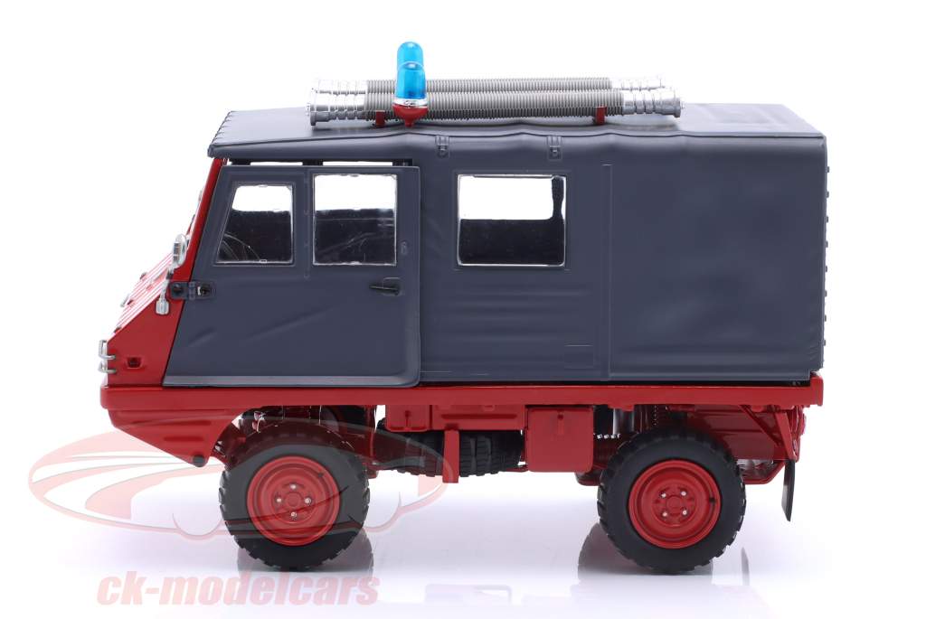 Schuco 1:18 Steyr-Puch Haflinger Fire department red / grey