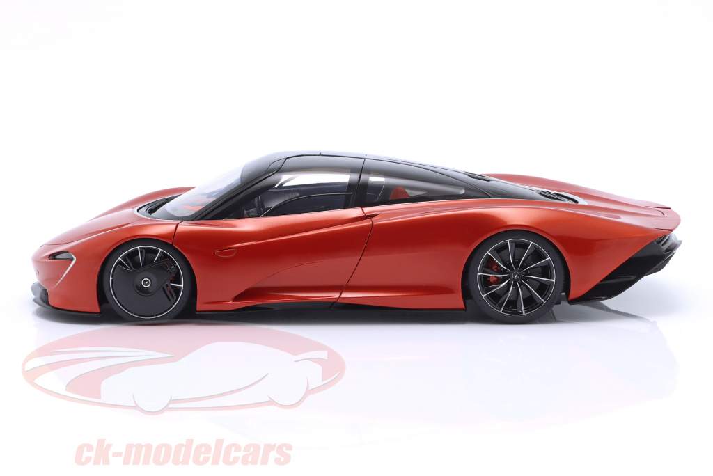 McLaren Speedtail Année de construction 2020 volcan orange 1:18 AUTOart