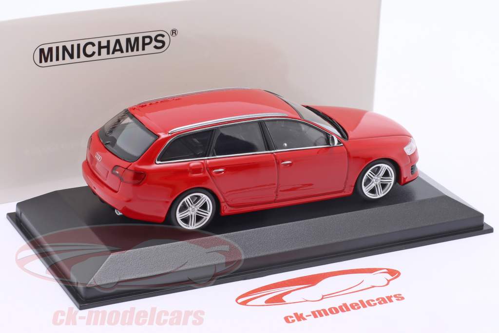 Audi RS 6 Avant Année de construction 2007 Misano rouge effet nacré 1:43 Minichamps