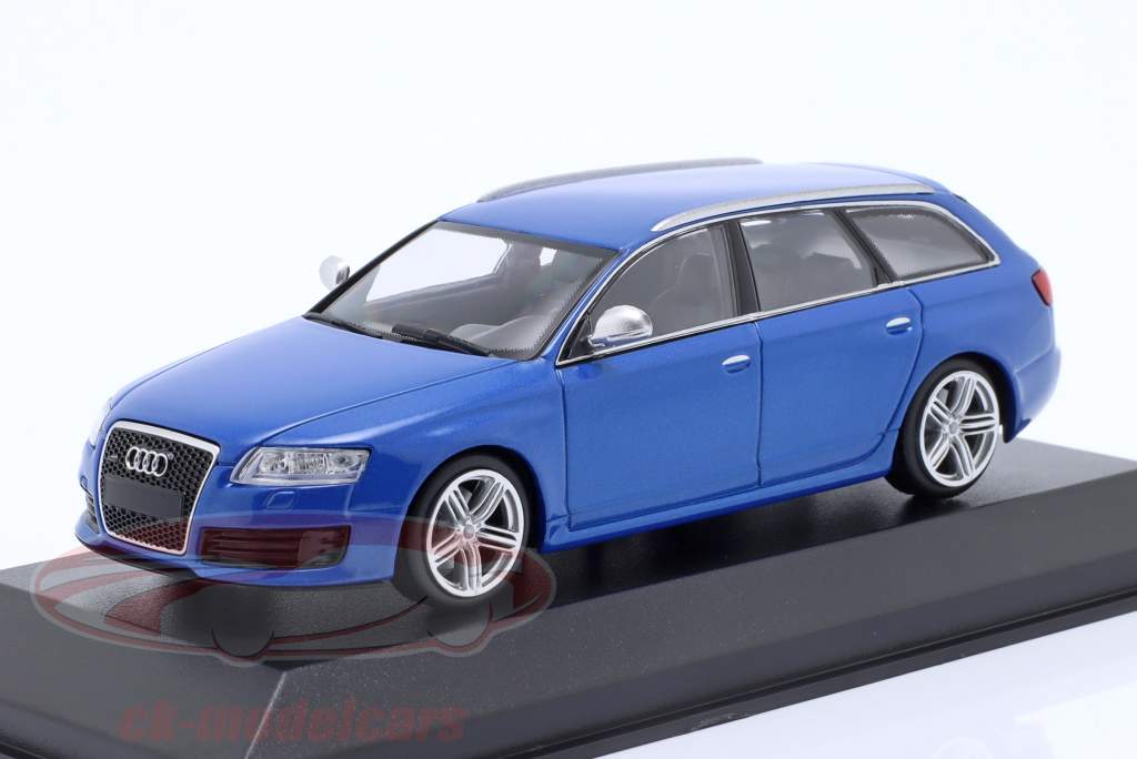 Audi RS 6 Avant (C6) Année de construction 2008 bleu métallique 1:43 Minichamps