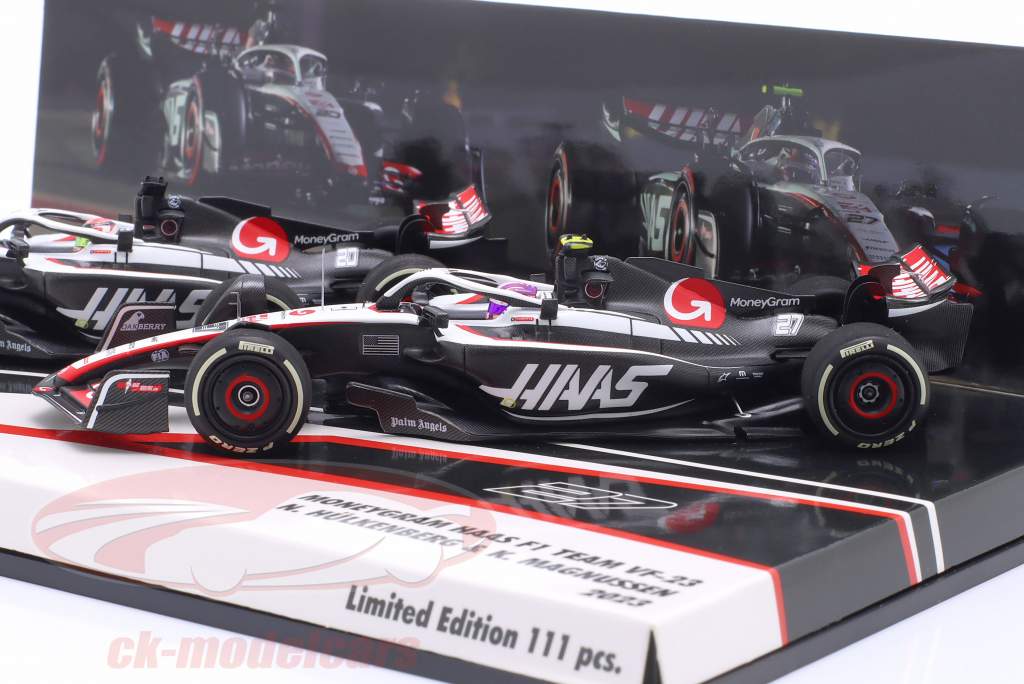 2-Car Set Hülkenberg #27 & Magnussen #20 Haas F1 Team Fórmula 1 2023 1:43 Minichamps