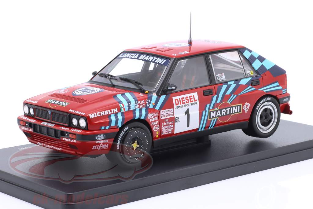 Lancia Delta Integrale 16V #1 vinder Rallye SanRemo 1989 Biasion, Siviero 1:24 Altaya