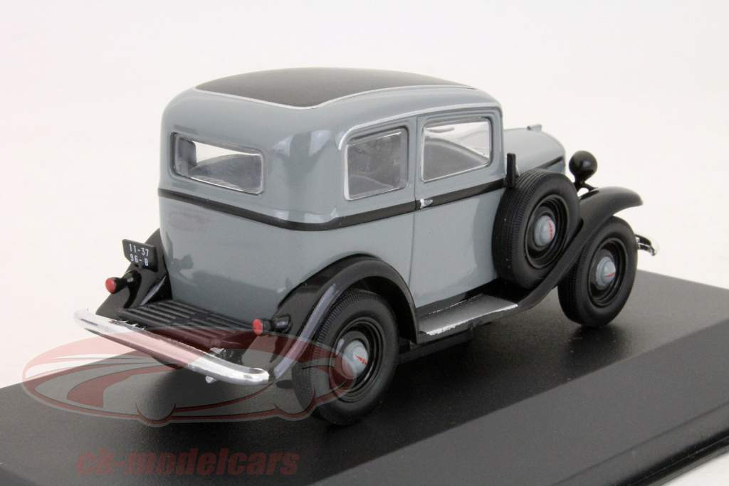 Opel P4 Limousine grau / schwarz 1:43 WhiteBox