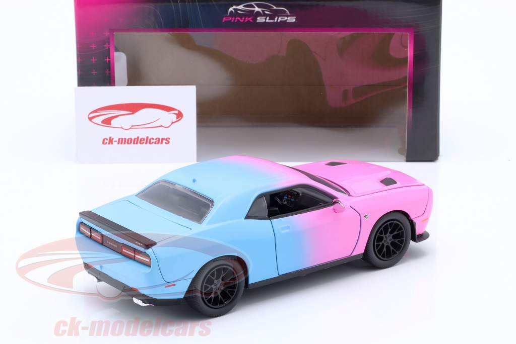 Pink Slips Dodge Challenger SRT Hellcat 2015 roze / Lichtblauw 1:24 Jada Toys