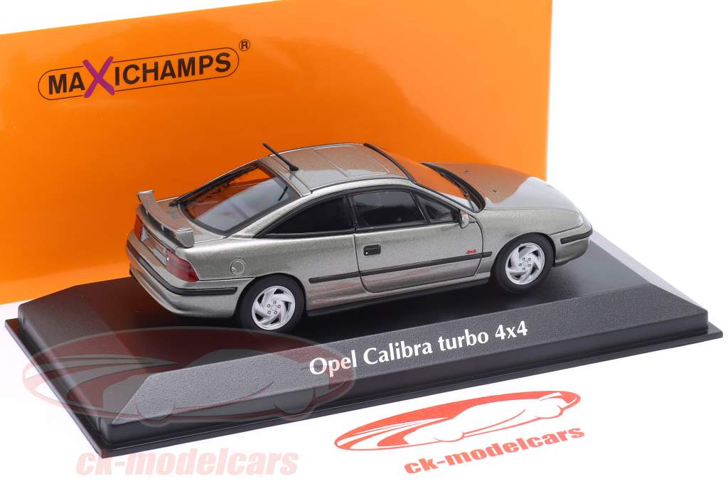Opel Calibra Turbo 4x4 ano de construção 1992 Cinza metálico 1:43 Minichamps