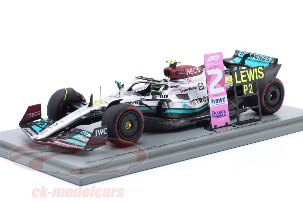 L. Hamilton Mercedes-AMG Petronas #44 2 Brasilien GP formel 1 2022 1:43 Spark