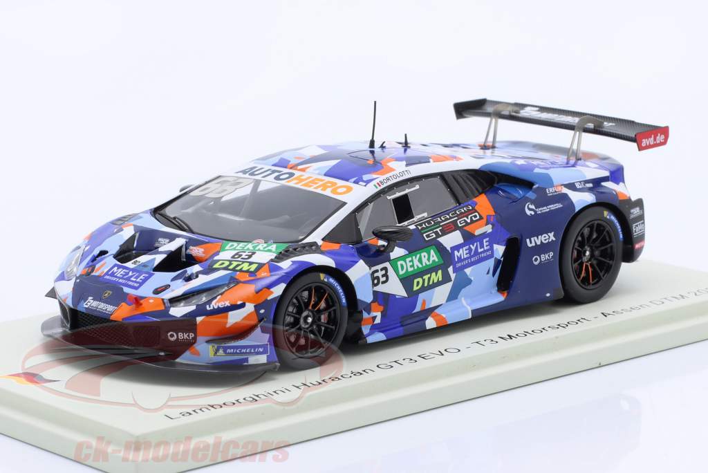Lamborghini Huracan GT3 Evo #63 2nd DTM Assen 2021 Mirko Bortolotti 1:43 Spark