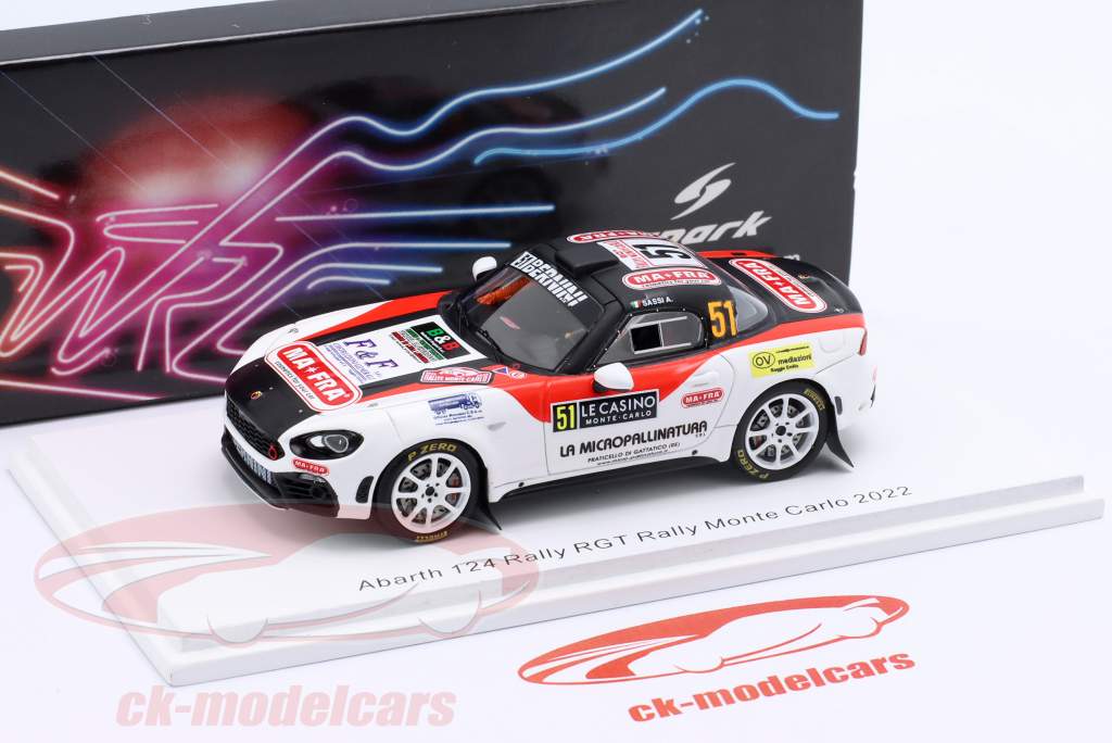 Abarth 124 RGT #51 reunión Monte Carlo 2022 Sassi, Romei 1:43 Spark