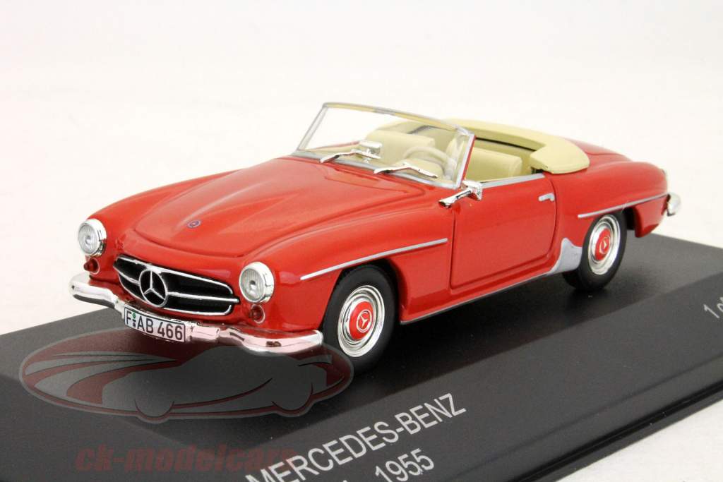 梅赛德斯 - 奔驰190SL年份1955红/红1:43白牌