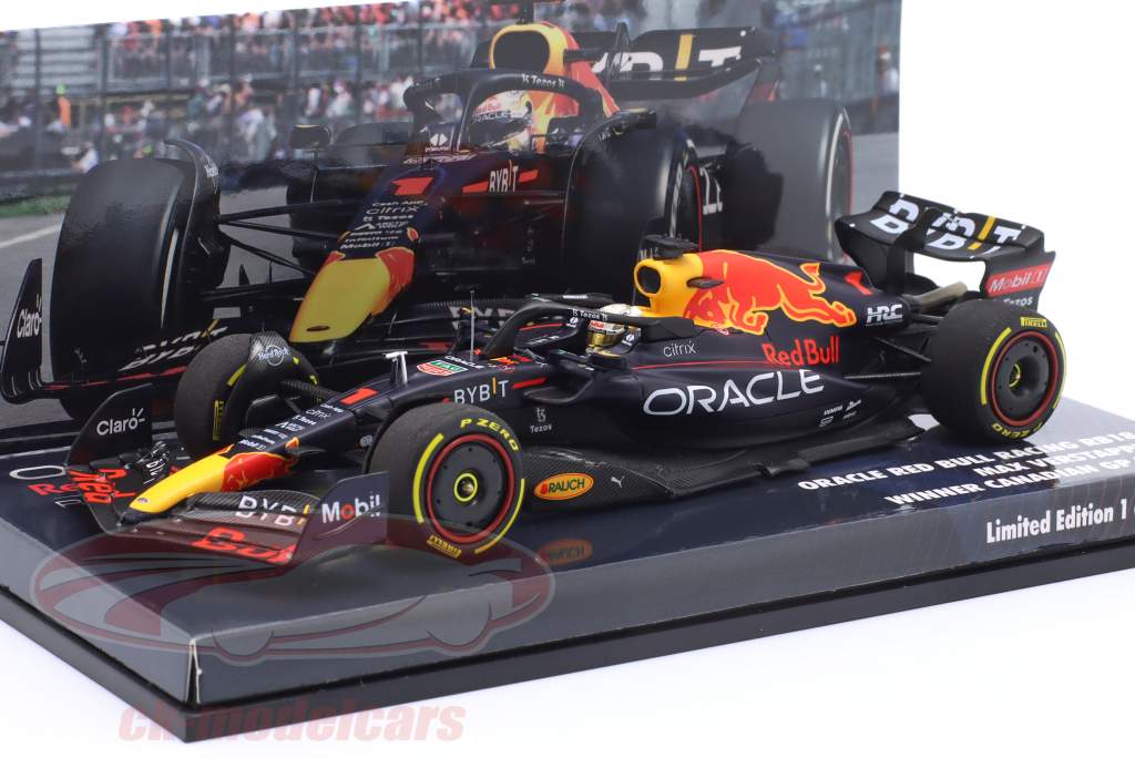 M. Verstappen Red Bull RB18 #1 winnaar Canada GP formule 1 Wereldkampioen 2022 1:43 Minichamps