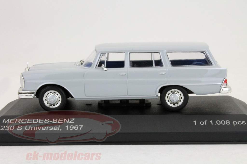 梅赛德斯 - 奔驰230 S通用1967浅灰色/浅灰色1:43白牌