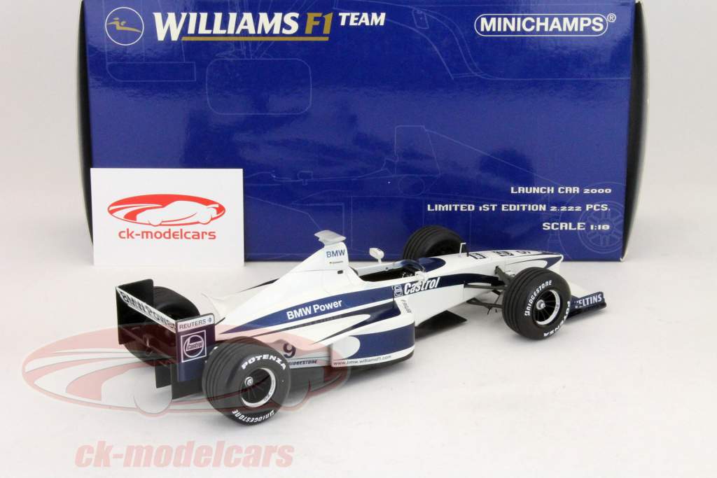 BMW Williams Formel 1 Start Bil 2000 1:18 Minichamps