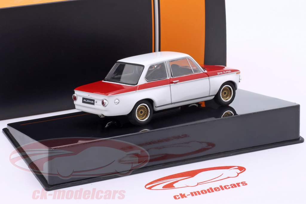 BMW Alpina 2002 Tii Année de construction 1972 blanc / rouge 1:43 Ixo