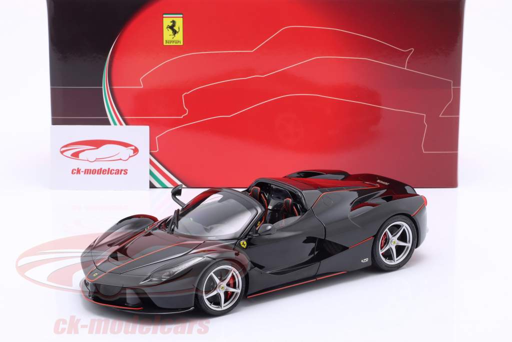 Ferrari LaFerrari Aperta Baujahr 2016 Daytona schwarz 1:18 BBR