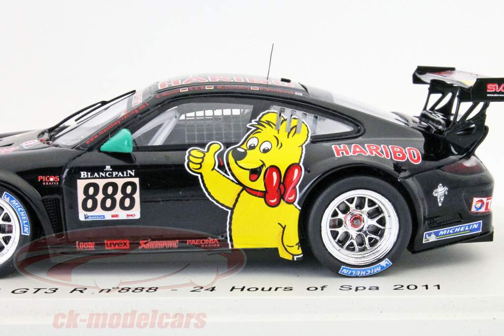 保时捷911 GT3 R＃888 HARIBO 24小时水疗中心2011 1:43星火