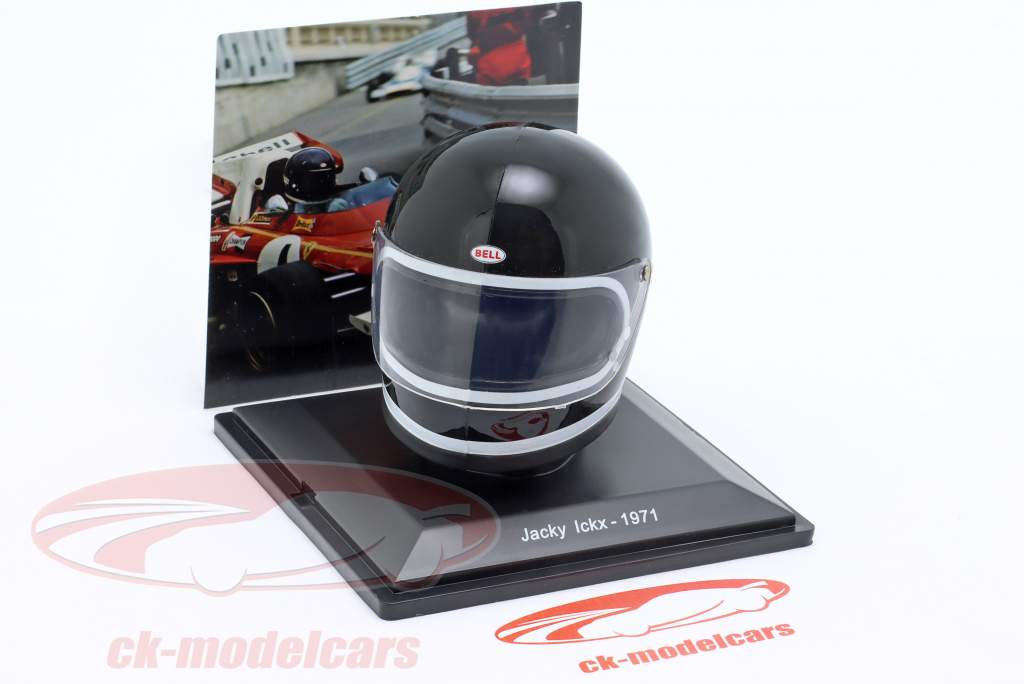 Jacky Ickx Ferrari 312B Fórmula 1 1971 capacete 1:5 Spark Editions