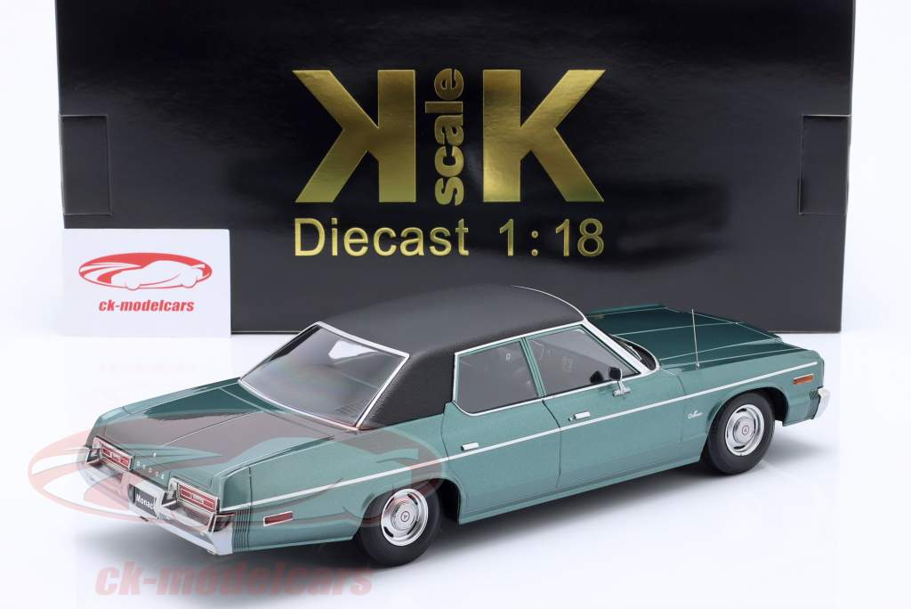 Dodge Monaco Byggeår 1974 grøn metallisk / sort 1:18 KK-Scale