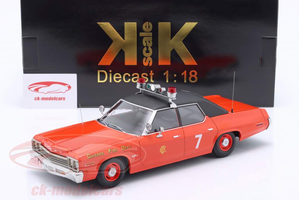 Dodge Monaco Vigili del fuoco Chicago 1974 rosso / nero 1:18 KK-Scale