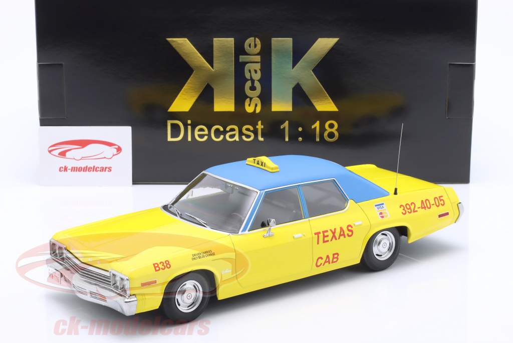 Dodge Monaco タクシー テキサス州 1974 黄色 / 青 1:18 KK-Scale