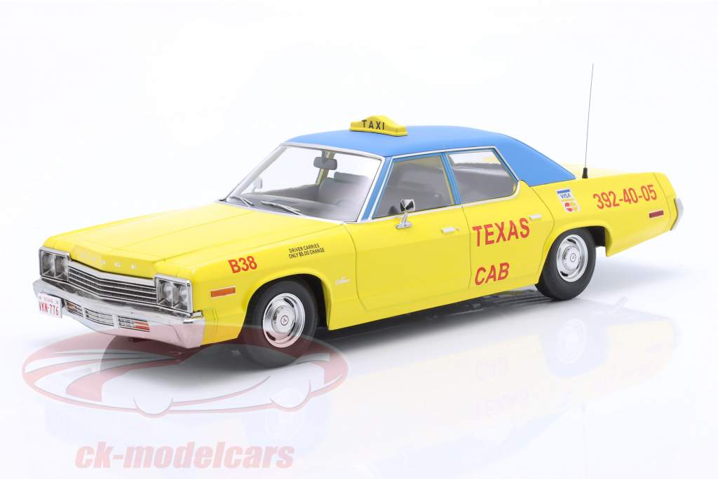 Dodge Monaco Taxi Texas 1974 jaune / bleu 1:18 KK-Scale