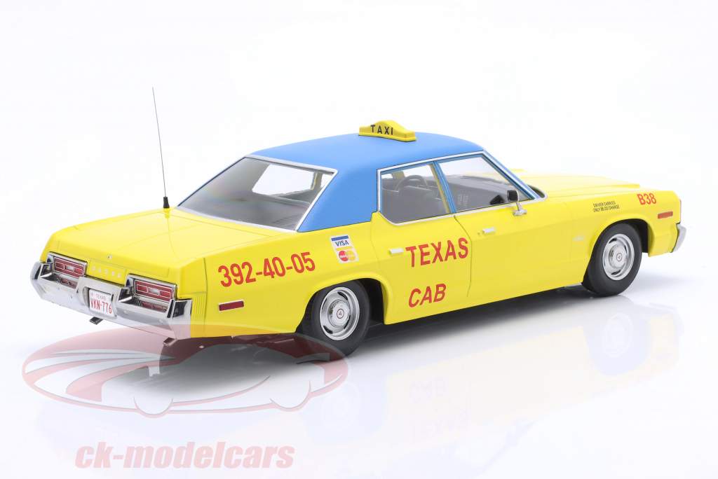 Dodge Monaco Taxi Texas 1974 amarillo / azul 1:18 KK-Scale