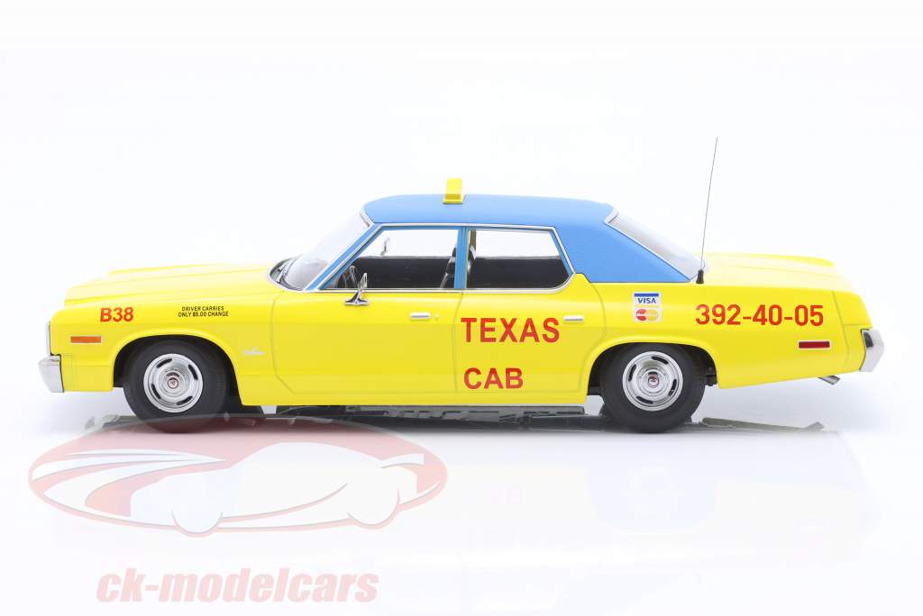 Dodge Monaco Taxi Texas 1974 jaune / bleu 1:18 KK-Scale